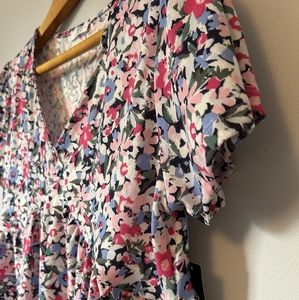 Ardene foral baby doll dress, size L